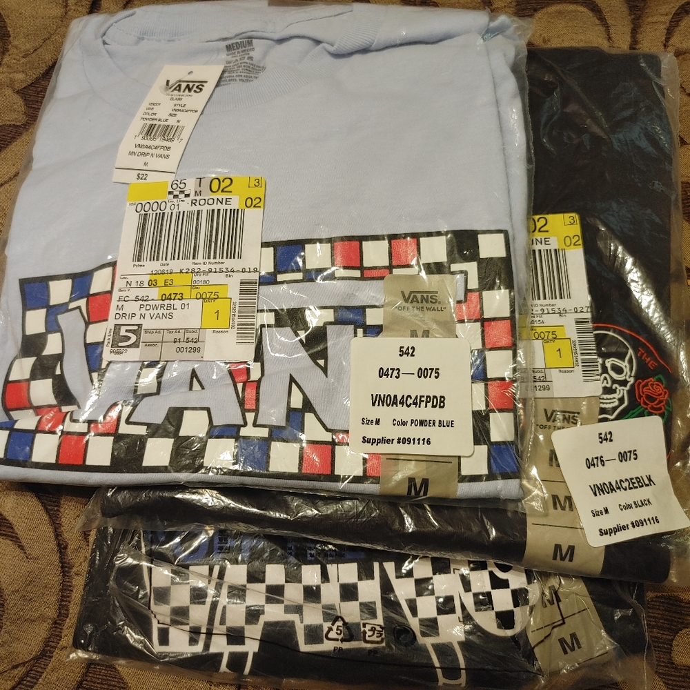 Lot of 3 Vans Size Med Shirts